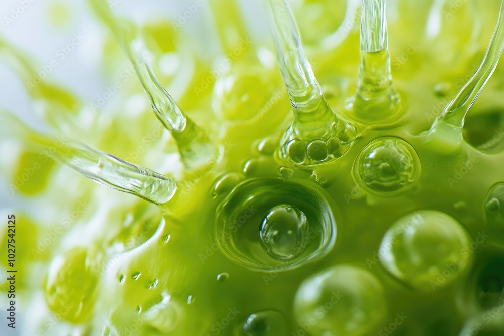 Close-Up of Viral Particles with Intricate Details Close-Up of Viral Particles with Intricate Details