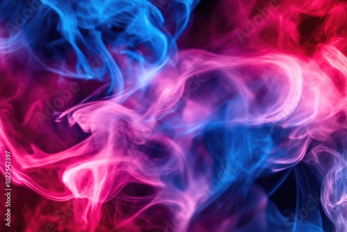 Dynamic Smoke Blends of Red and Blue