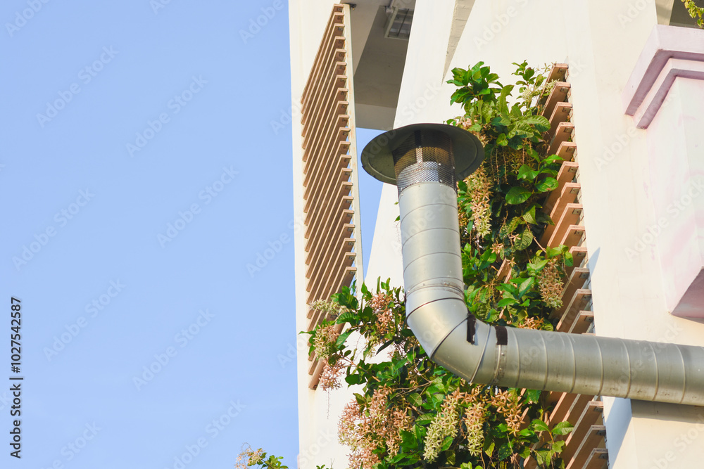 Large air conditioner ventilation ducts Large air conditioner ventilation ducts