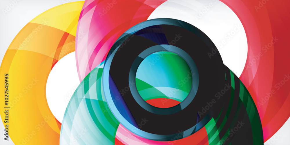 Bright colorful circles with light effects. Abstract background Bright colorful circles with light effects. Abstract background