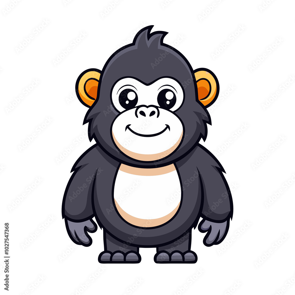 Monkey illustration of wildlife cartoon Monkey illustration of wildlife cartoon