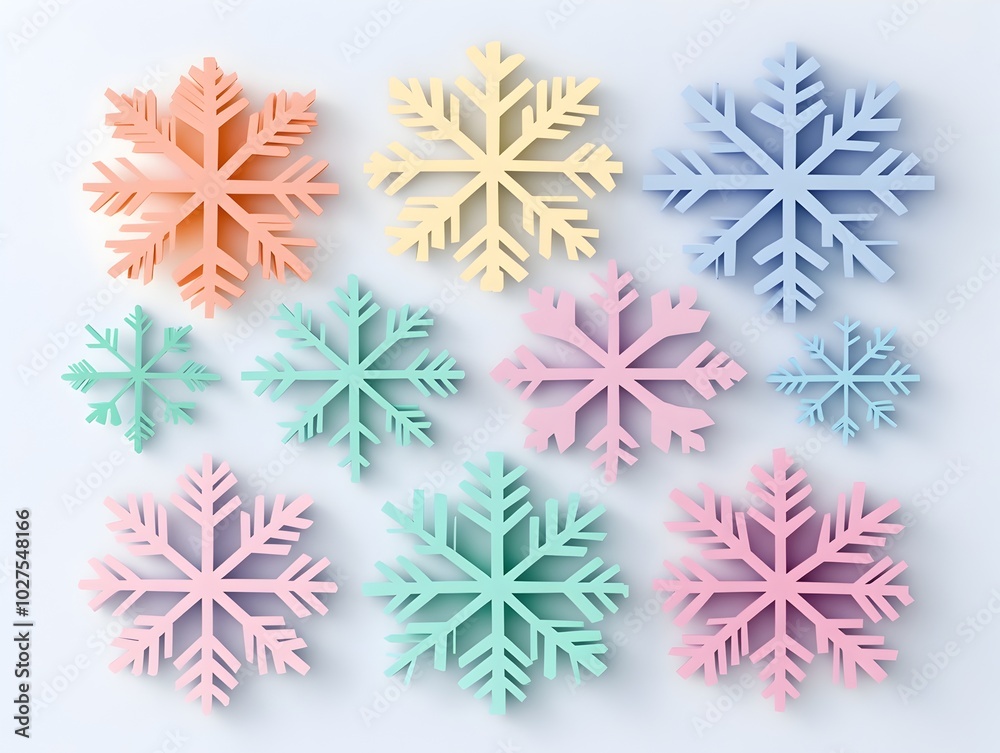 Vibrant Rainbow Paper Snowflake for Christmas and Winter Holidays Vibrant Rainbow Paper Snowflake for Christmas and Winter Holidays