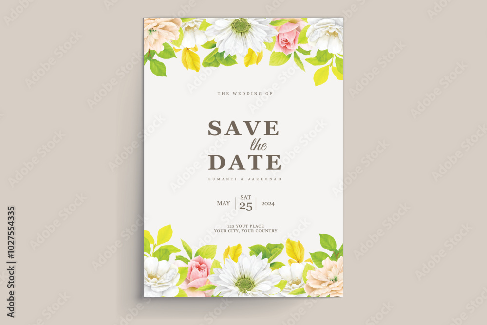 beautiful wedding floral ornament card design beautiful wedding floral ornament card design