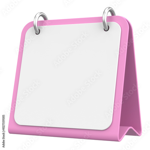 Empty calendar. 3D calendar. 3D illustration.