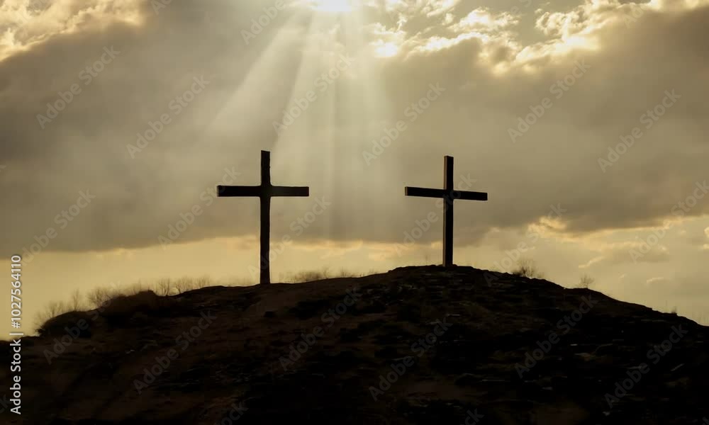 cross in the mountains, the cross as a monument on the mountain cross in the mountains, the cross as a monument on the mountain