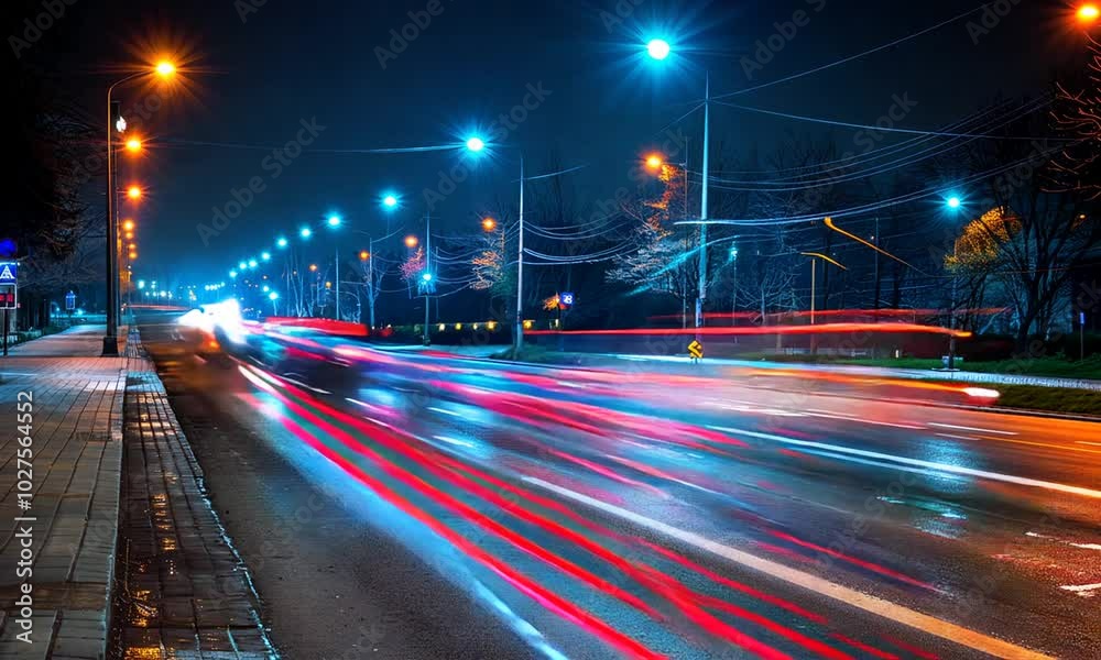Car light trails Car light trails