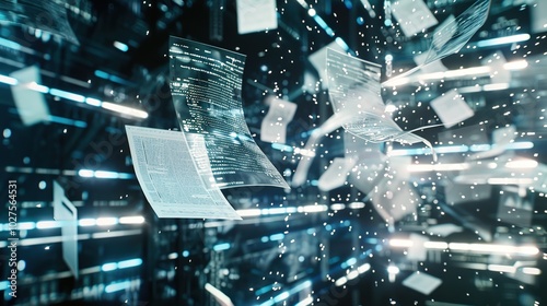 AI-Driven Document Analysis in Action: Machine Learning Algorithms Expertly Sieve Through Unstructured Documents with a Stylish, Futuristic Interface