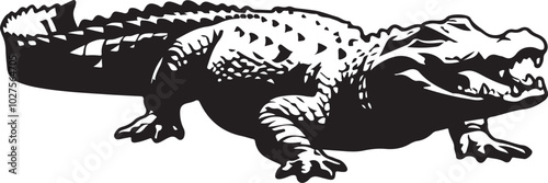crocodile vector style illustration image