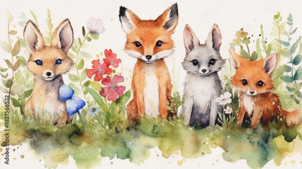 Fototapeta premium Animals in the Forest