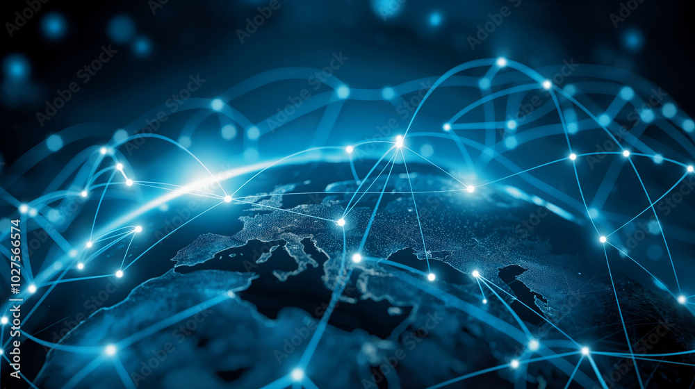 Global Connectivity with Digital Network Lines and Nodes