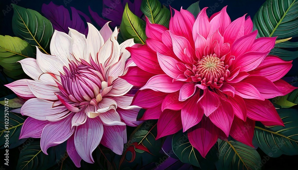 Flower concept with beautiful purple and pink colors Flower concept with beautiful purple and pink colors