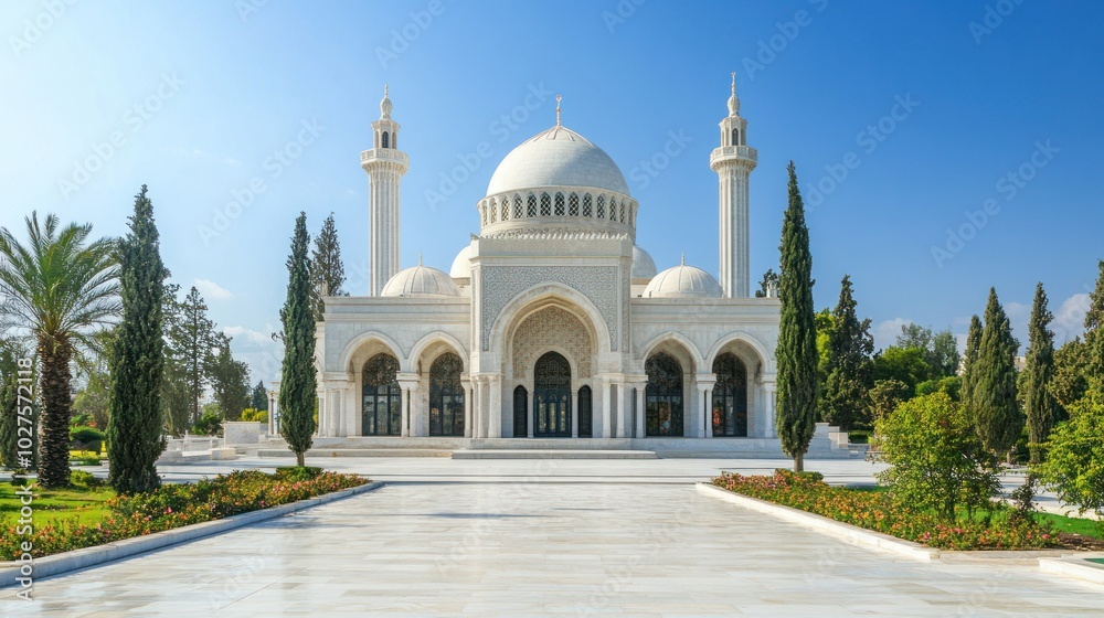 Obraz premium Religious monuments with distinct architectural styles, representing cultural diversity and history.