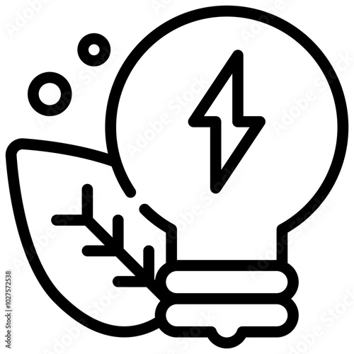 light leaf green power renewable energy simple line