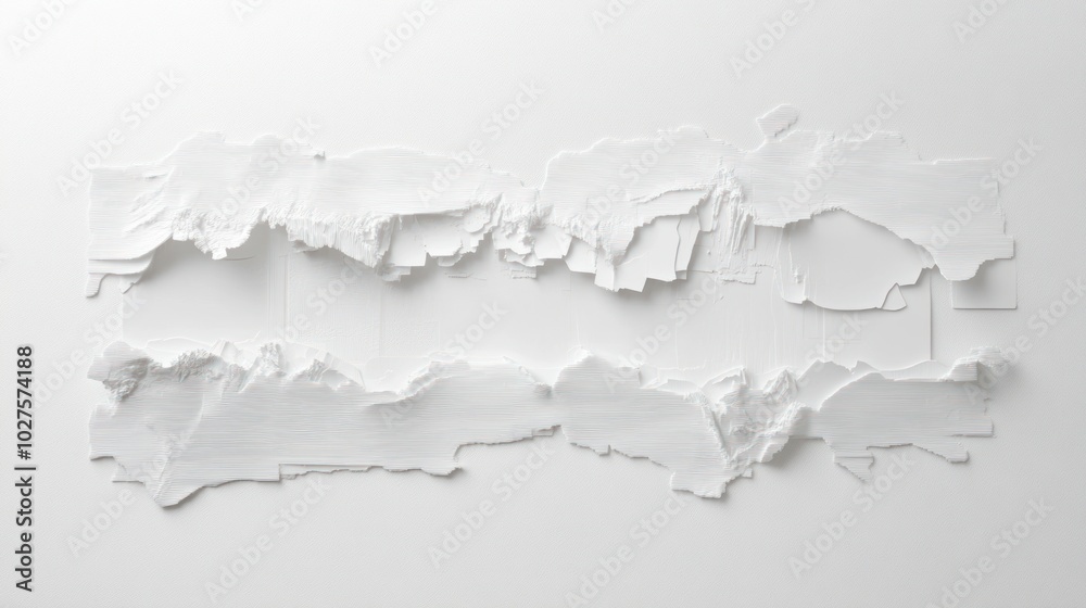 The outline of a banknote mold, capturing the precision of security features, removed from a clean white surface. The outline of a banknote mold, capturing the precision of security features, removed from a clean white surface.