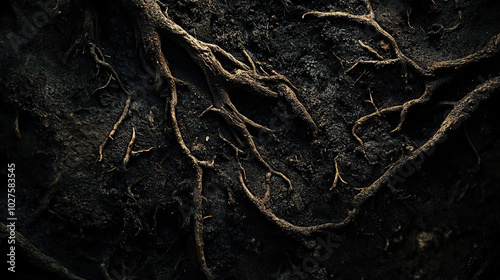 Close-up of tree roots in the ground