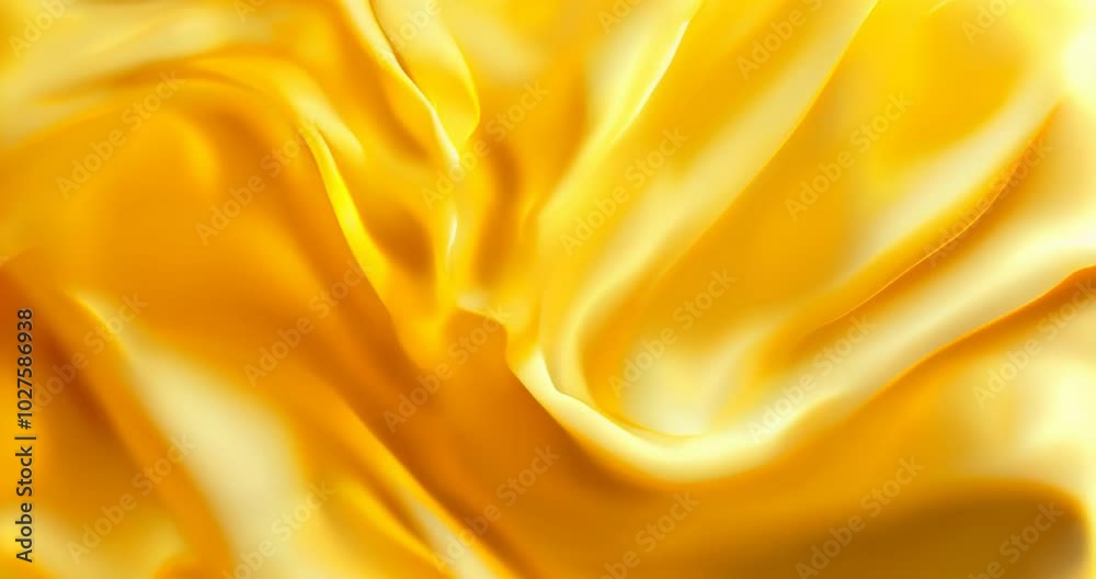 Vibrant yellow silk fabric with flowing texture perfect for dynamic slow-motion video backgrounds Vibrant yellow silk fabric with flowing texture perfect for dynamic slow-motion video backgrounds