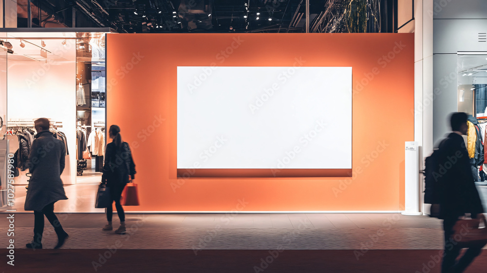 Minimalist Shop Front with a White Signage Space Minimalist Shop Front with a White Signage Space