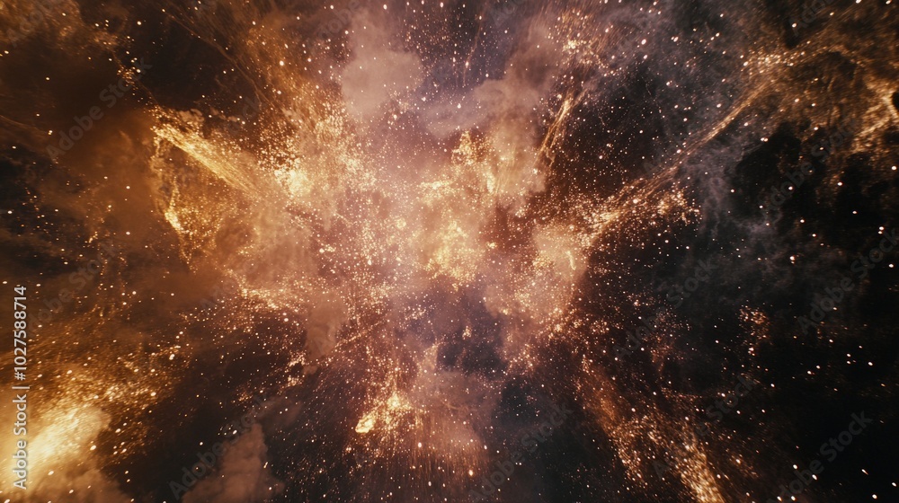 Obraz premium Cosmic Explosion: A Fiery Celestial Masterpiece