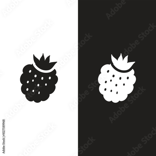 blackberry with leaves falling vector icon design