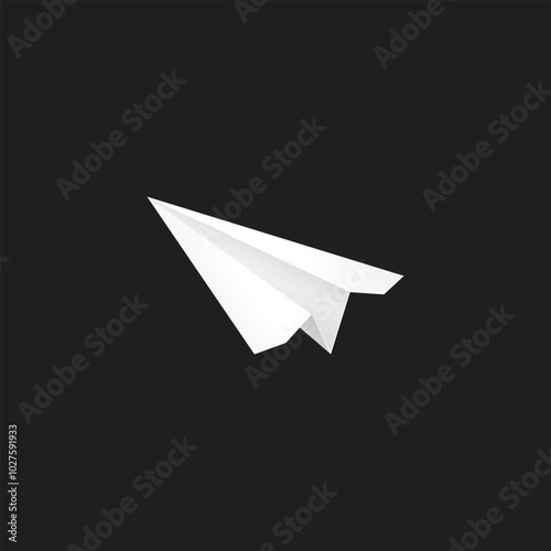 plane papper craft origami vector design