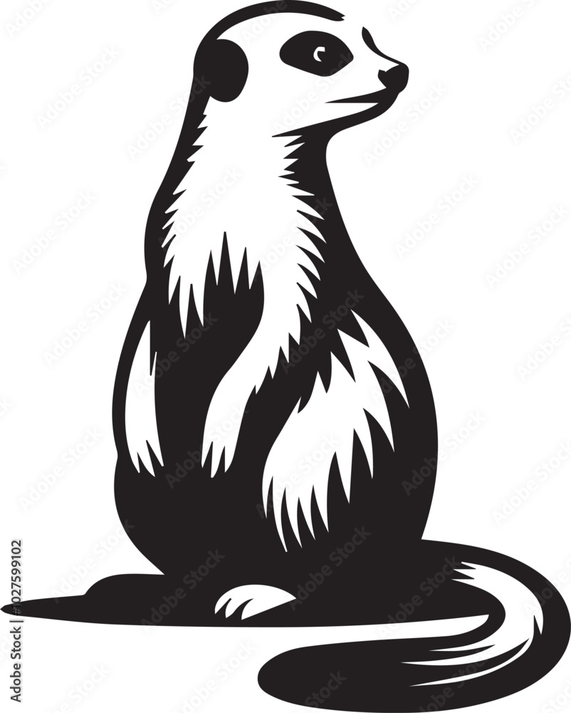 Meerkat silhouette vector Meerkat silhouette vector