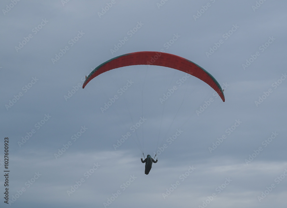 Beautiful close-up of a paraglider Beautiful close-up of a paraglider