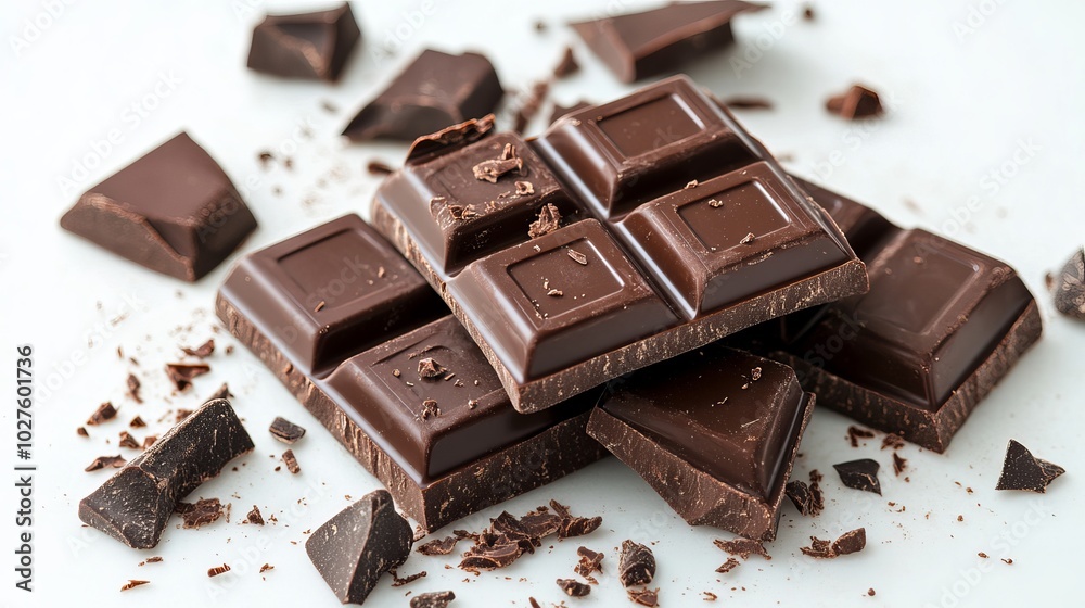 image of the chocolate. on a white background. cut off image of the chocolate. on a white background. cut off