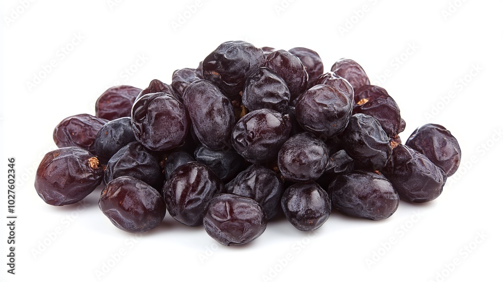 image of the dry grapes. on a white background. cut off image of the dry grapes. on a white background. cut off
