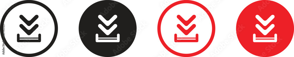 Download icon set. Download button Collection. Download files icons vector. simple download icon isolated on white background. Download icon set. Download button Collection. Download files icons vector. simple download icon isolated on white background.