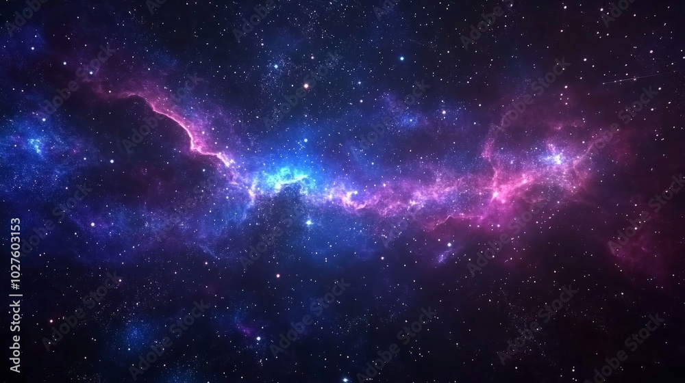 Obraz premium Captivating Cosmic Splendor: A Mesmerizing Galactic Panorama