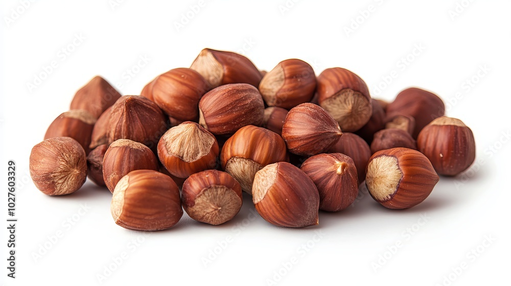 image of the hazelnuts. on a white background. cut off image of the hazelnuts. on a white background. cut off