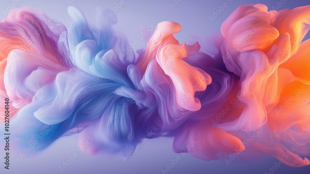 Obraz premium Abstract lines clean white background to emphasize vibrant colors