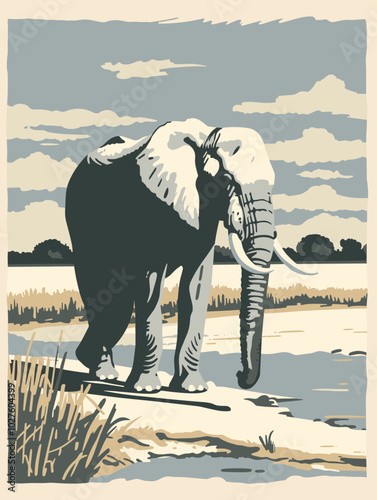niko6864_park_poster_African_elephant_2D_flat_color_4_color_o_5e97693b-735e-4f9b-971d-4e30368609eb_3