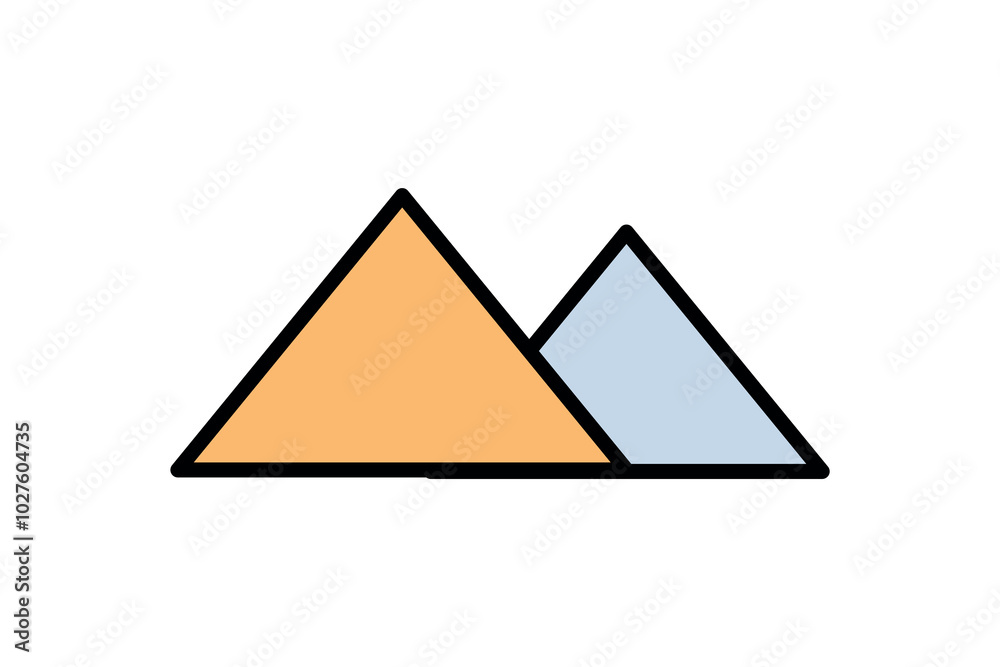 mountain icon for travel or adventure destinations