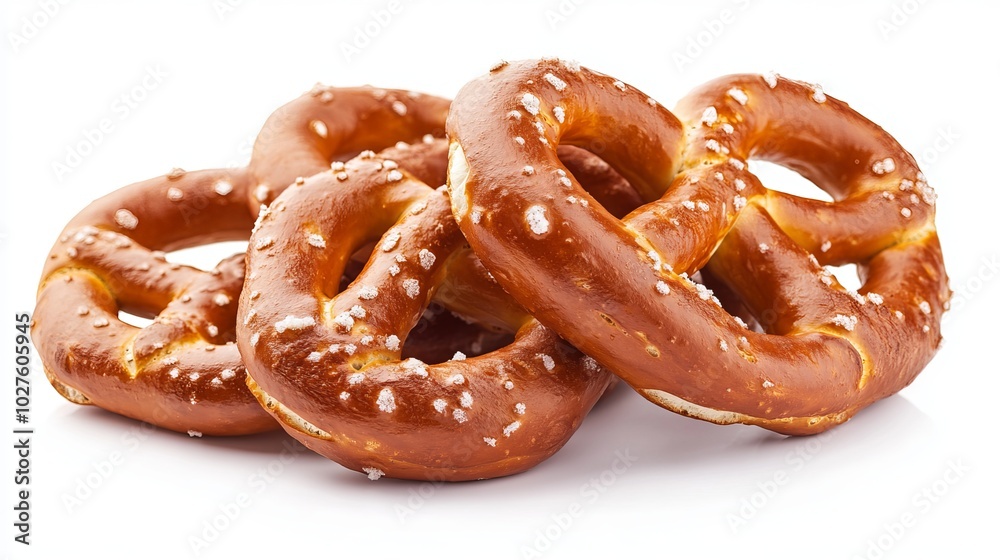 image of the pretzels. on a white background. cut off image of the pretzels. on a white background. cut off