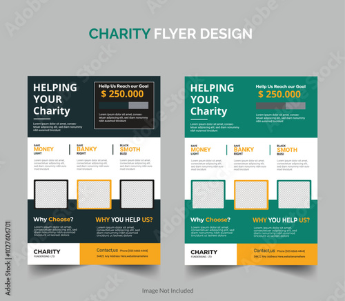 Charity Event Flyer Template: Promote Fundraising, Donations, and Community Support with Professional Design photo