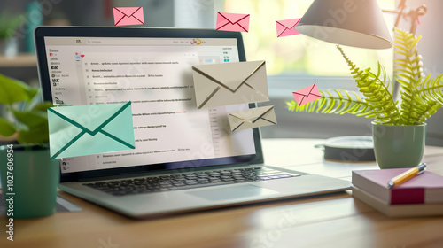 Email inbox screenshots filled with unknown or suspicious messages