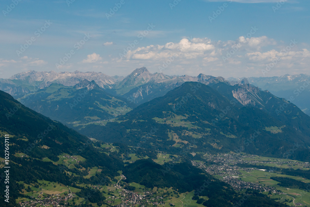 Montain panorama in the Bludenz area in Austria Montain panorama in the Bludenz area in Austria