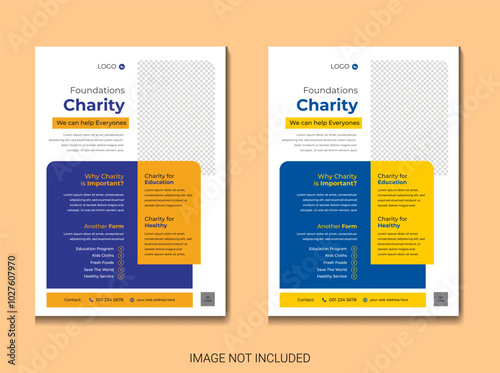Charity Event Flyer Template: Promote Fundraising, Donations, and Community Support with Professional Design