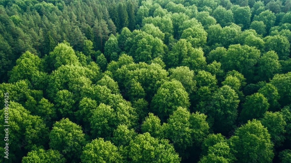 Lush Canopy of Green Forest Foliage in Vibrant Wilderness Lush Canopy of Green Forest Foliage in Vibrant Wilderness