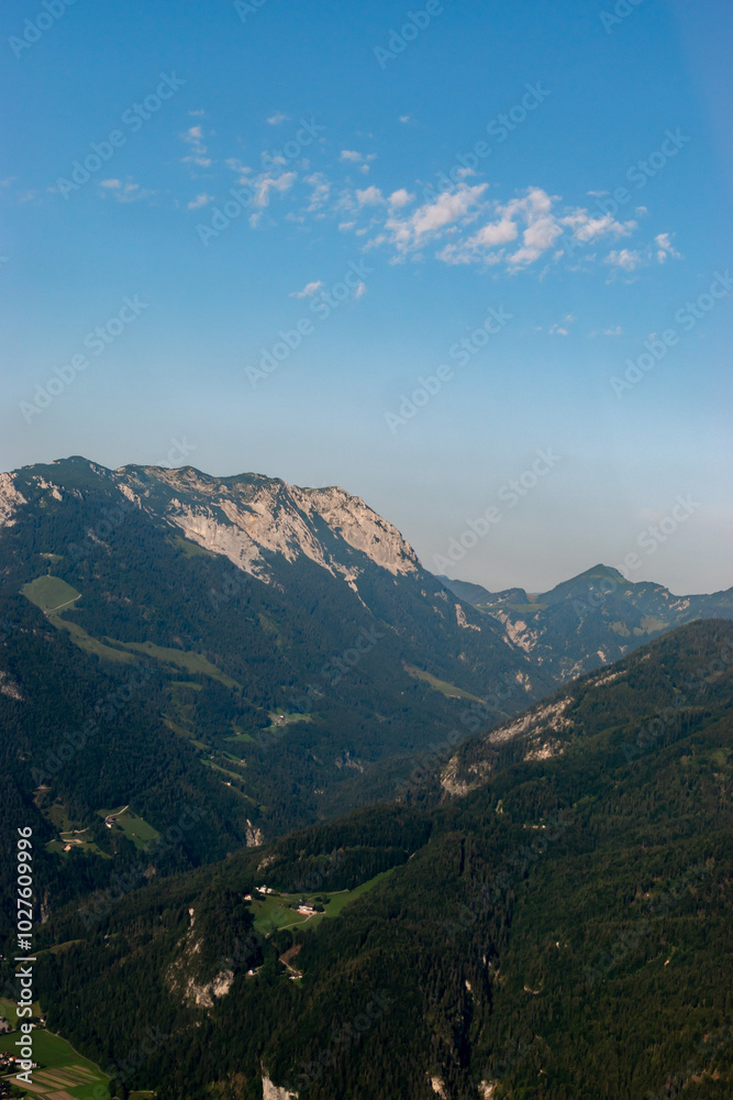 Alpine scenery in the Kufstein area in Austria seen from a small plane Alpine scenery in the Kufstein area in Austria seen from a small plane