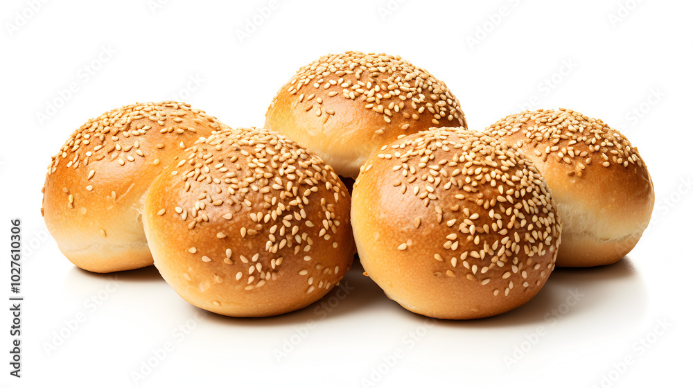 Macro Shot of Round Bun Bread with Crispy Golden Top Macro Shot of Round Bun Bread with Crispy Golden Top