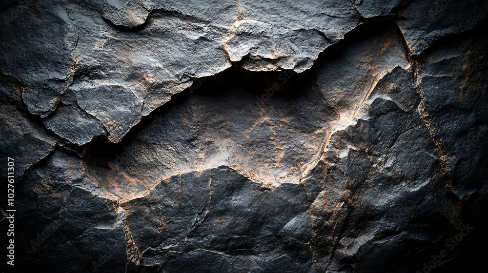 The rock is depicted in its natural state, with a rugged and uneven surface The rock is depicted in its natural state, with a rugged and uneven surface
