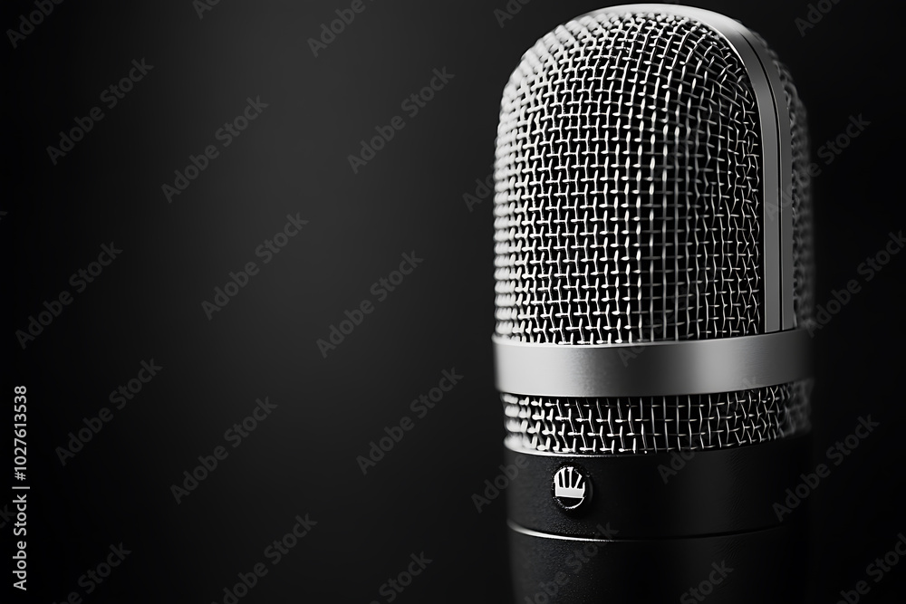 A modern stylized microphone featuring a sleek and elegant design A modern stylized microphone featuring a sleek and elegant design