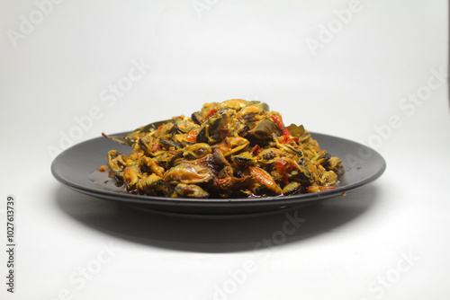 Stir Fried Clams with Roasted Chilli Paste - Asian food style
