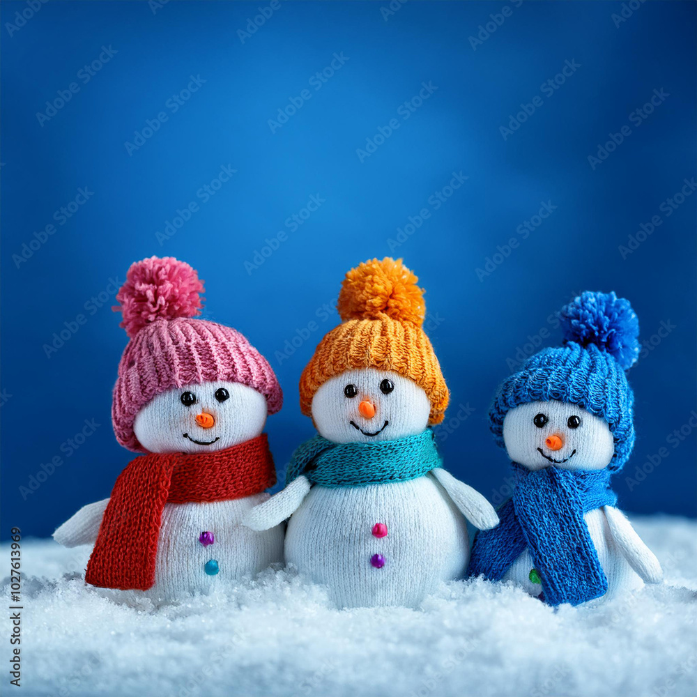 custom made wallpaper toronto digitalCharming Knitted Snowmen in Winter Wonderland