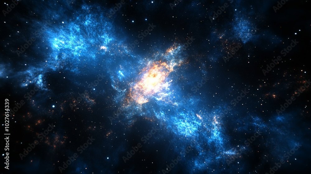 Fototapeta premium Nebula in the Cosmic Abyss: A Mesmerizing Celestial Wonder