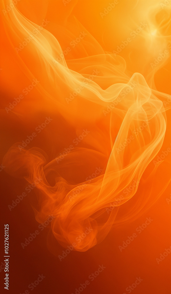 Fototapeta premium Abstract orange smoke background texture. AI generated.