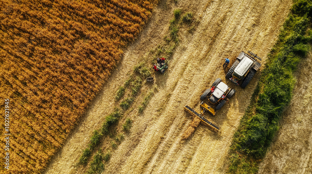 Satellite Capturing Rice Harvest Satellite Capturing Rice Harvest