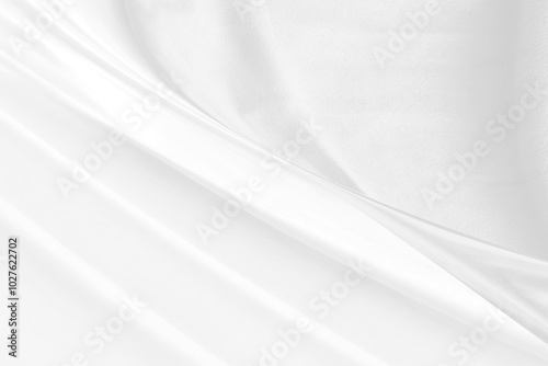 fashion textile Clean woven beautiful soft fabric abstract smooth curve shape decorative white background